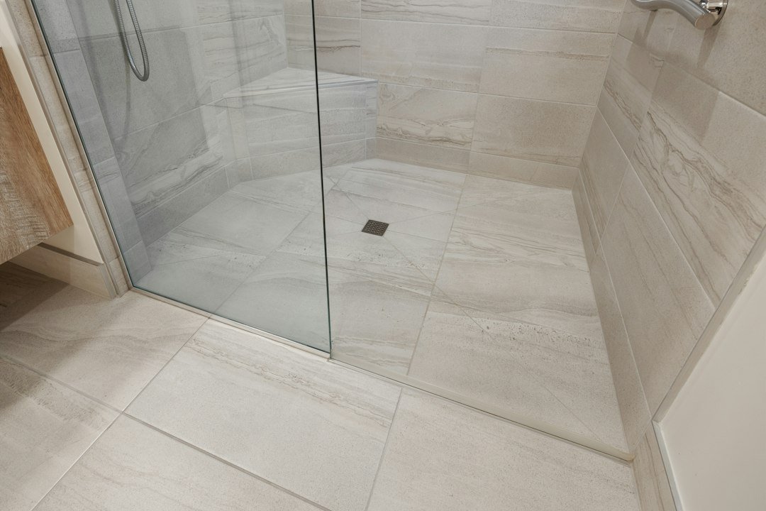 Clean white tile and grout