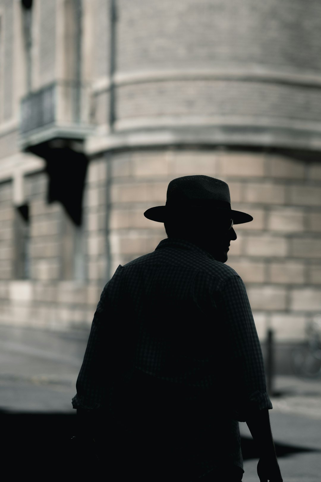 Noir fedora silhouette